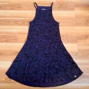 Dress SuperDry Sleeveless Floral Ribbed Tank Flare
